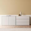NessCarsti Set of 2 Modular Matte Buffet Cabinets with Storage (63" W) view 1