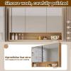 JHIAADEY Mirror Cabinet,Bathroom Mirror Cabinet,Mirror Medicine Cabinet wall Mounted,Bathroom wall Mirror Cabinet,Door Bathroom Mirror with Storage Cabinet,(Gray,70cm/27.5in) view 3