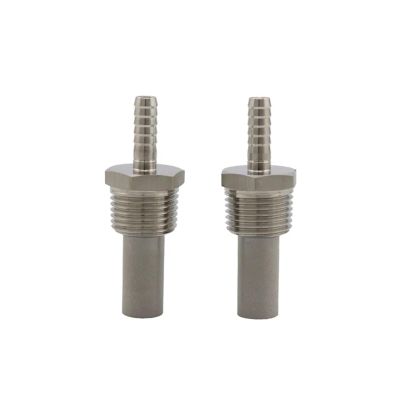 ASDJKL Home Brewing Homebrew Carbonating Stone 1/2" NPT Steel Inline Aeration/Oxygenation Diffusion Stone with 1/4'' Barb Beer Brewing Brewing Accessories(0.5 Micron)