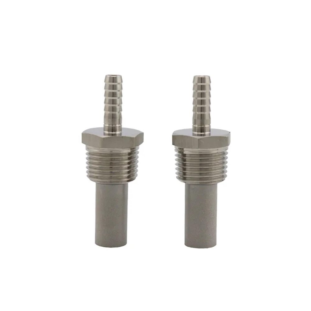 ASDJKL Home Brewing Homebrew Carbonating Stone 1/2" NPT Steel Inline Aeration/Oxygenation Diffusion Stone with 1/4'' Barb Beer Brewing Brewing Accessories(0.5 Micron)