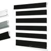 Boolegon No Drill No Tools Zebra Blinds,Black Blackout 41.5" Wx56 H view 1