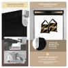 Boolegon No Drill No Tools Zebra Blinds,Black Blackout 41.5" Wx56 H view 2