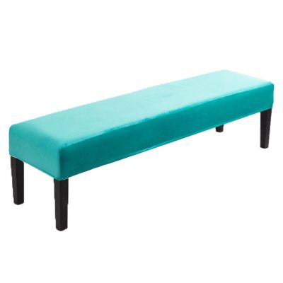 JACOJE Velvet Dining Bench Cover Removable Bench Slipcover Stretch Bench Seat Furniture Protector Dining Chair Slipcovers for Living Room and Kitchen(Grn A)