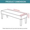 JACOJE Velvet Dining Bench Cover Removable Bench Slipcover Stretch Bench Seat Furniture Protector Dining Chair Slipcovers for Living Room and Kitchen(Grn A) view 3