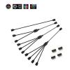 30cm Motherboard Aura Splitter Line RGB Hub 30cm Extension Cable MOD Interface 5V 3PIN 12V 4PIN Extender Water Cooler Custom(12V 1 to 5) view 3