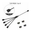 30cm Motherboard Aura Splitter Line RGB Hub 30cm Extension Cable MOD Interface 5V 3PIN 12V 4PIN Extender Water Cooler Custom(12V 1 to 5) view 4