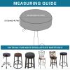 BEITUOPI Bar Stool Covers Round High Elastic Round Stool Seat Slipcover, Soft Washable Slipcovers with Non-Slip Stool Cushion Round Bar Stool Seat Covers, Easy to Clean(Grau Grn,6er Set) view 3