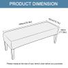 JACOJE Waterproof Dining Bench Cover, PU Leather Upholstered Bench Slipcover Stretch Full Coverage Removable Washable Bench Seat Protector Footstool Cover(Hellgrn,180cm(70.9in)) view 3