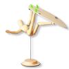 CRAFTED INGENUITY The Stokies Giant 12 Posable Wooden Surfer Statue  9 Shortboard Figurine with Green Tri-Fins for Endless Poses | Surf Decor, Beach Home Art, Office Display & Gift for Surfers view 1