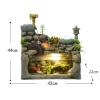 Tabletop Water Fountain Resin Tabletop Fountain Desktop Fountain and Fish Tank Indoor Decoration Rockery Fish Pond Water Fountain Atomization Humidification Natural Landscape Art Home Decoration for H view 2