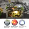 Tabletop Water Fountain Resin Tabletop Fountain Desktop Fountain and Fish Tank Indoor Decoration Rockery Fish Pond Water Fountain Atomization Humidification Natural Landscape Art Home Decoration for H view 3