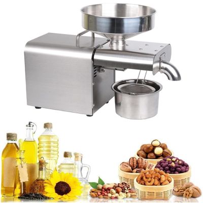 610W household automatic oil press nut seed oil press cold hot press all stainless steel high efficiency oil press grinder
