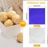 uxcell 100pcs Foil Candy Wrappers, 6 x 6 Inch Chocolate Bar Wrappers, Aluminum Foil Paper for Caramel Candy Packaging Decoration (Blue, Orange Peel) view 2