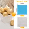 uxcell 100pcs Foil Candy Wrappers, 6 x 6 Inch Chocolate Bar Wrappers, Aluminum Foil Paper for Caramel Candy Packaging Decoration (Azure, Fine Grid) view 2