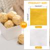 uxcell 200pcs Foil Candy Wrappers, 6 x 6 Inch Chocolate Bar Wrappers, Aluminum Foil Paper for Caramel Candy Packaging Decoration (Gold, Glossy Finish) view 2