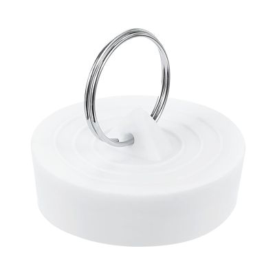 uxcell Rubber Sink Plug, Bathtub Drain Stopper Fit for 1-5/8" to 1-3/4" Drain Sink Stopper Seal with Hanging Ring for Bathroom Kitchen Laundry, White