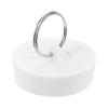 uxcell Rubber Sink Plug, Bathtub Drain Stopper Fit for 1-5/8" to 1-3/4" Drain Sink Stopper Seal with Hanging Ring for Bathroom Kitchen Laundry, White view 1