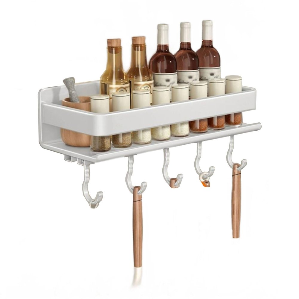 Aimeryup Household Kitchen Shelf Spice Storage Pot Lid Chopstick Cage Knife Cutting Board Stainless Steel Tea Room(Size:1,Color:A)