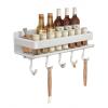 Aimeryup Household Kitchen Shelf Spice Storage Pot Lid Chopstick Cage Knife Cutting Board Stainless Steel Tea Room(Size:1,Color:A) view 1
