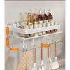 Aimeryup Household Kitchen Shelf Spice Storage Pot Lid Chopstick Cage Knife Cutting Board Stainless Steel Tea Room(Size:1,Color:A) view 2