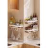 Aimeryup Household Kitchen Shelf Spice Storage Pot Lid Chopstick Cage Knife Cutting Board Stainless Steel Tea Room(Size:1,Color:A) view 4