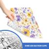 Bath Tub Shower Mat Non Slip 26.8in x 15in Large Bath Mat with Suction Cups Kids and Elderly Bathtub Mats Flowers view 3