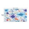 Bath Tub Shower Mat Non Slip 26.8in x 15in Large Bath Mat with Suction Cups Kids and Elderly Bathtub Mats Blue Flower view 2