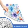 Bath Tub Shower Mat Non Slip 26.8in x 15in Large Bath Mat with Suction Cups Kids and Elderly Bathtub Mats Blue Flower view 3