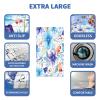 Bath Tub Shower Mat Non Slip 26.8in x 15in Large Bath Mat with Suction Cups Kids and Elderly Bathtub Mats Blue Flower view 4