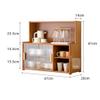 JKSVTF Countertop Kitchen Pantry Storage Cabinet, Modern Pantry Sideboard with 2 Doors, Buffet Cabinet with Storage, Organizer for Small Space in Living Room/Bedroom (Style 1) view 2