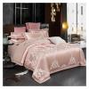 4pc Jacquard Cotton Euro Bed Linen Double Bed Sheet Full Set Embroidery Bedding Set Bed Cover Quilt Duvet Cover with Pillow case,Bed view 2