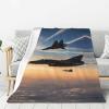 Aircraft Fighter Jets Print Blanket, Soft Flannel Blanket,Cute Throw Blanket,Lightweight Sofa Bed Travel Blankets view 3
