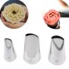 EDCWDTYYEC Baking Supplies Cream Nozzles Stainless Steel Piping Tips Cake Decorating Tools Cookies Cupcake Icing Tips Pastry Cake Decorating Tips Set(3ps Flower) view 2