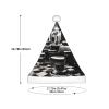 DRTGEDS Barber Shop Monochrome Style Christmas Hat,Santa Hat Holiday For Teenagers Xmas Hat For New Year Festive Party Headwear view 3