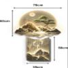 WZUOPG 3D Wall Art Decoration, 3D Wall Art Decoration with LED Lights, Living Room, Hallway, Decorative Landscape Paint, Wall Hanging Art with LED Light view 2