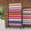 SOBS 10 Rolls Commercial Fabric Storage Rack with Adjustable Hanging Rod, Movable Metal Display Rack Organizer with Wheels for Vinyl Rolls/Car Color Change Film/Window Film/Wallpaper(130cm/51.2in) view 1
