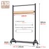 SOBS 10 Rolls Commercial Fabric Storage Rack with Adjustable Hanging Rod, Movable Metal Display Rack Organizer with Wheels for Vinyl Rolls/Car Color Change Film/Window Film/Wallpaper(130cm/51.2in) view 2