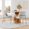 CHITA Modern Dining Chairs Set of 2, FSC Certified Metal Dining Chair for Dining Room, Light Gray view 2