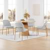 CHITA Modern Dining Chairs Set of 2, FSC Certified Metal Dining Chair for Dining Room, Light Gray view 4