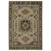 Oriental Weavers Andorra Area Rug - 2442D - 1'10" x 3'2" - in Grey/Green - Vintage Bohemian Style, Stain Resistant, Family and Pet Friendly, Entryway, Bathroom Accent Rug view 1
