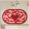 Love Series- Bathroom Mat Rug, 19.6" x 31.4" Quick Dry Rug for Bathroom, Non Slip Bathroom Rug, Super Absorbent Bath Rugs, Aesthetic Bathroom Floor Rugs for Shower Sink and Bathroom Entry view 1