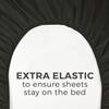 1000TC Fitted Sheet - Ultra Soft & Breathable - 100% Egyptian Cotton - 16" Inch Deep Pocket - Hotel Quality Bottom Sheet - 1 Fitted Sheet Only (RV King, Black) view 3