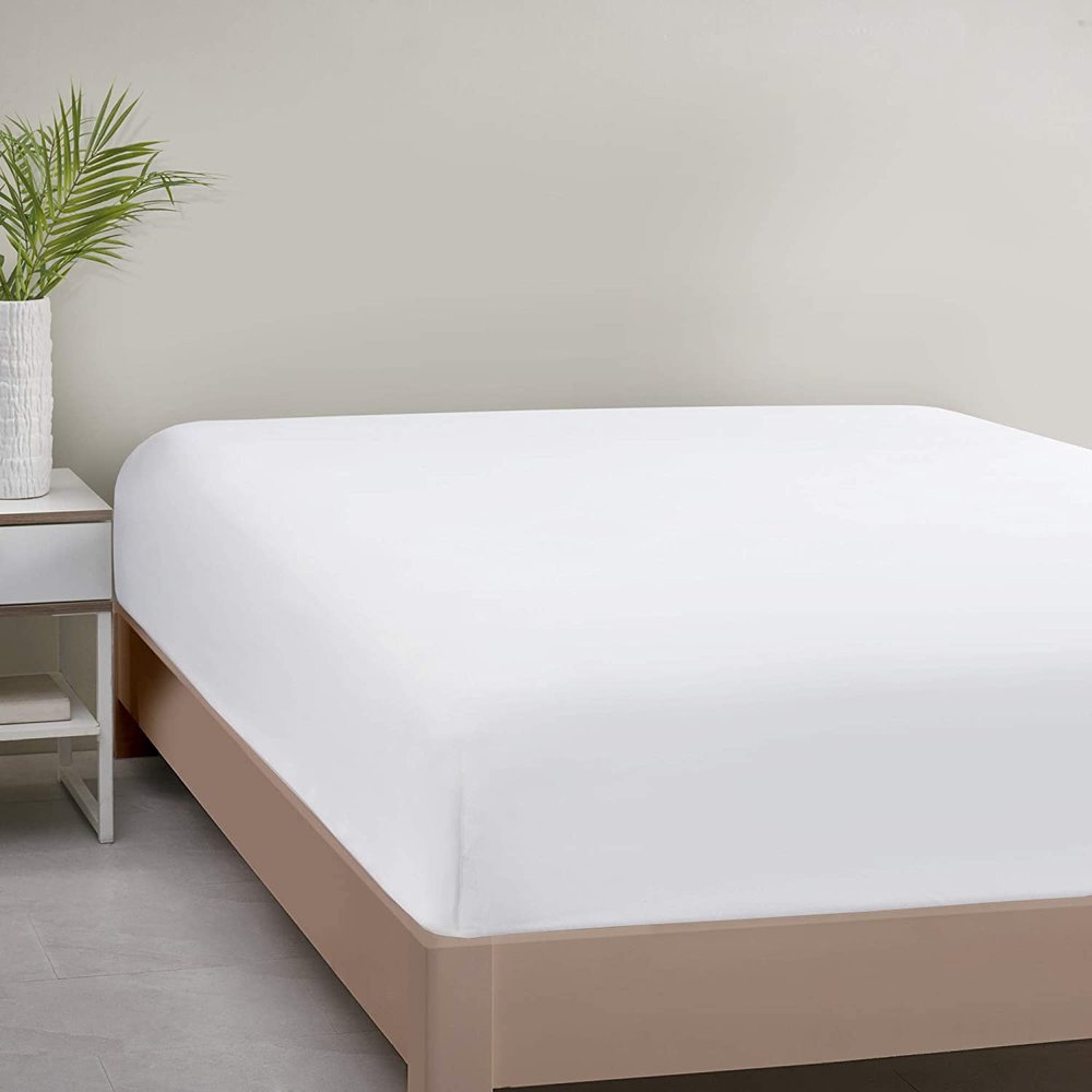 1000TC Fitted Sheet - Ultra Soft & Breathable - 100% Egyptian Cotton - 8" Inch Deep Pocket - Hotel Quality Bottom Sheet - 1 Fitted Sheet Only (King, White)