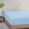 1000TC Fitted Sheet - Ultra Soft & Breathable - 100% Egyptian Cotton - 16" Inch Deep Pocket - Hotel Quality Bottom Sheet - 1 Fitted Sheet Only (Super Queen, Light Blue) view 1
