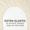 1000TC Fitted Sheet - Ultra Soft & Breathable - 100% Egyptian Cotton - 12" Inch Deep Pocket - Hotel Quality Bottom Sheet - 1 Fitted Sheet Only (Full, Ivory) view 3