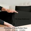 1000TC Fitted Sheet - Ultra Soft & Breathable - 100% Egyptian Cotton - 12" Inch Deep Pocket - Hotel Quality Bottom Sheet - 1 Fitted Sheet Only (King, Black) view 2