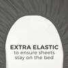 1000TC Fitted Sheet - Ultra Soft & Breathable - 100% Egyptian Cotton - 8" Inch Deep Pocket - Hotel Quality Bottom Sheet - 1 Fitted Sheet Only (Super Queen, Dark Grey) view 3