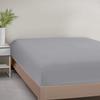 1000TC Fitted Sheet - Ultra Soft & Breathable - 100% Egyptian Cotton - 16" Inch Deep Pocket - Hotel Quality Bottom Sheet - 1 Fitted Sheet Only (California King, Light Grey) view 1