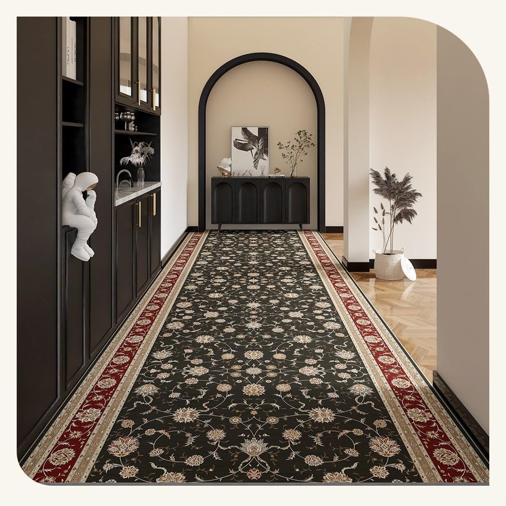 2ft8inx16ft Non-Shedding Hallway Runner Rug with Rubber Backing Shaggy Soft Laundry Rug Runner, Non Slip Entryway Mat, Washable Farmhouse Kitchen Area Carpet for Bathroom and Bedroom
