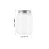 CATIEBYE 4pcs Clear Plastic Jars with Airtight Lids Versatile Storage Containers for Kitchen Household and Office Organization for Dry Food Snacks and Items Capacity view 2